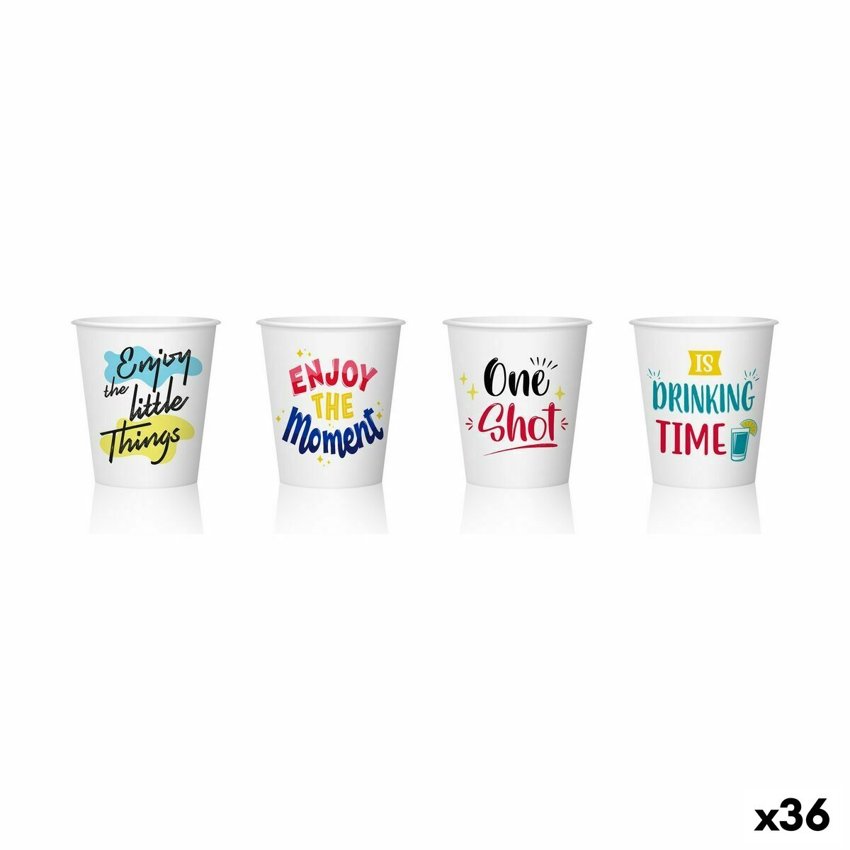 Set med snapsglas Algon Engångsanvändning Papp 40 Delar 50 ml (36 antal)