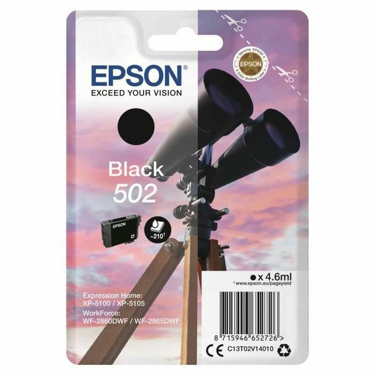 Original Bläckpatron Epson Twin 502 Svart