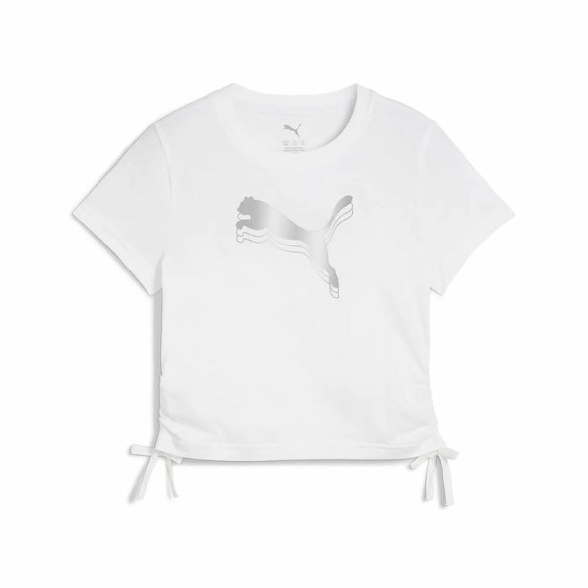 Barn T-shirt med kortärm Puma Essentials Metallic Knotted Vit