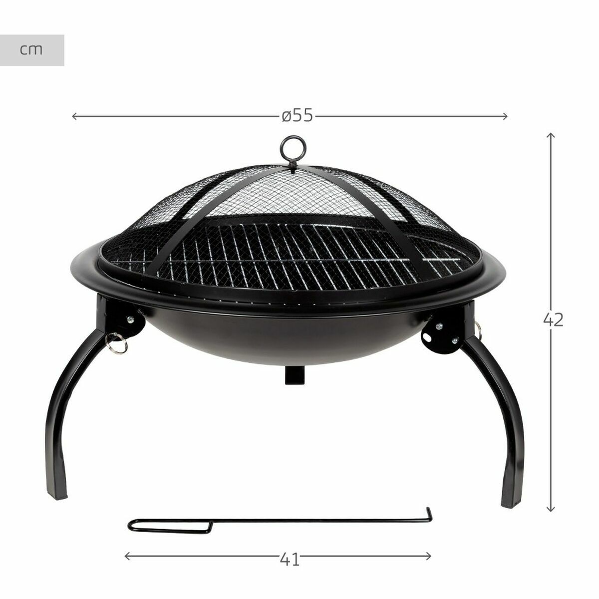 Kamin Aktive Rund Extern Trädgård 55 cm - 2