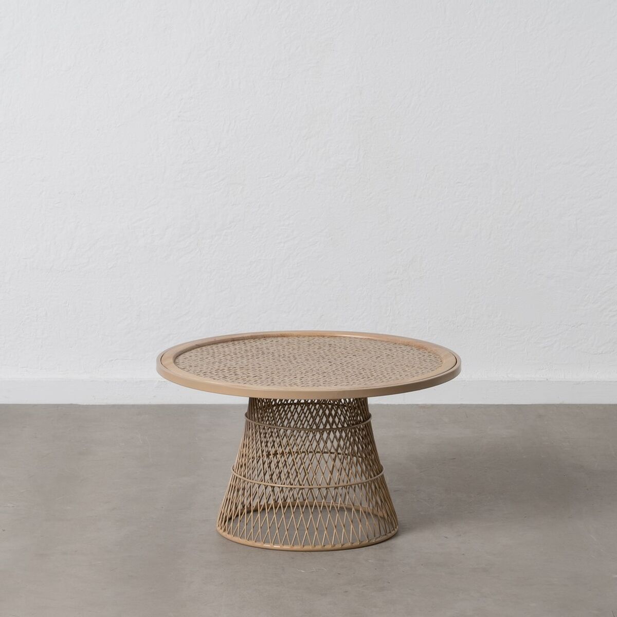 Soffbord Beige Järn Rattan 70 x 70 x 39,5 cm - 8