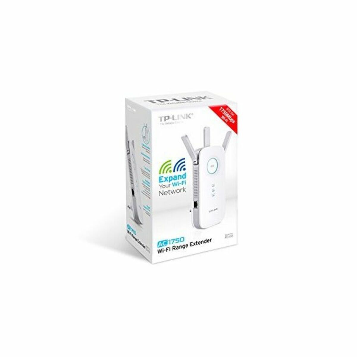Anslutningspunkt TP-Link RE450 WiFi Dual AC1750 LAN Gbit Vit - 7