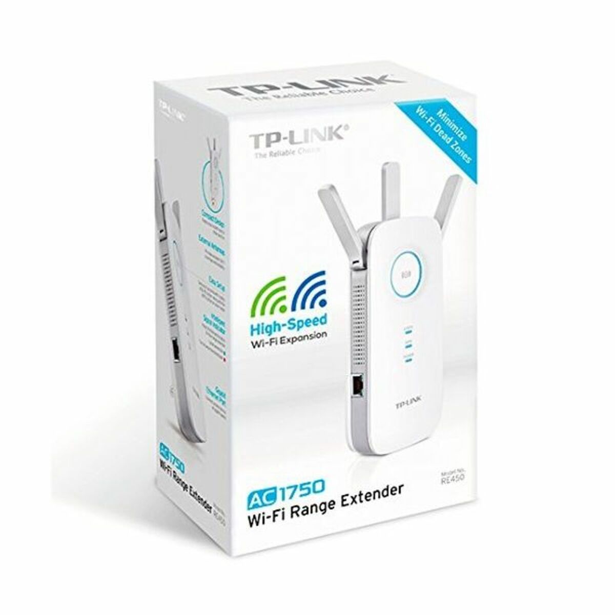 Anslutningspunkt TP-Link RE450 WiFi Dual AC1750 LAN Gbit Vit - 2