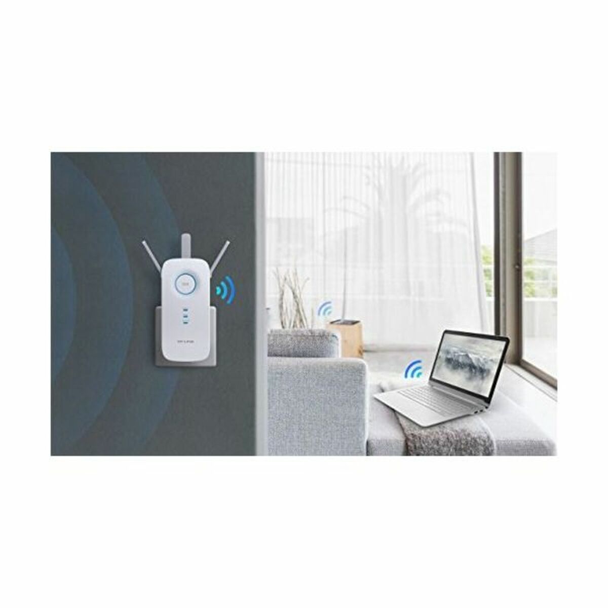 Anslutningspunkt TP-Link RE450 WiFi Dual AC1750 LAN Gbit Vit - 8