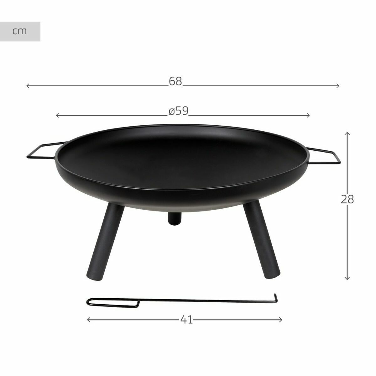 Kamin Aktive Rund 59 X 28 X 59 CM Extern Trädgård - 4