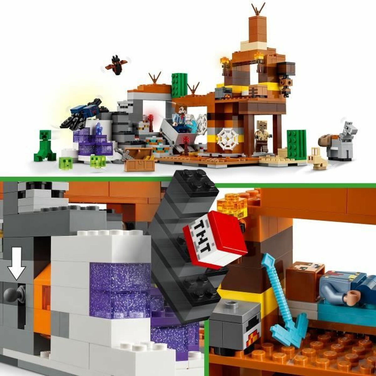 Byggsats Lego Minecraft 21263 Badlands Mine Multicolour 538 Delar - 3