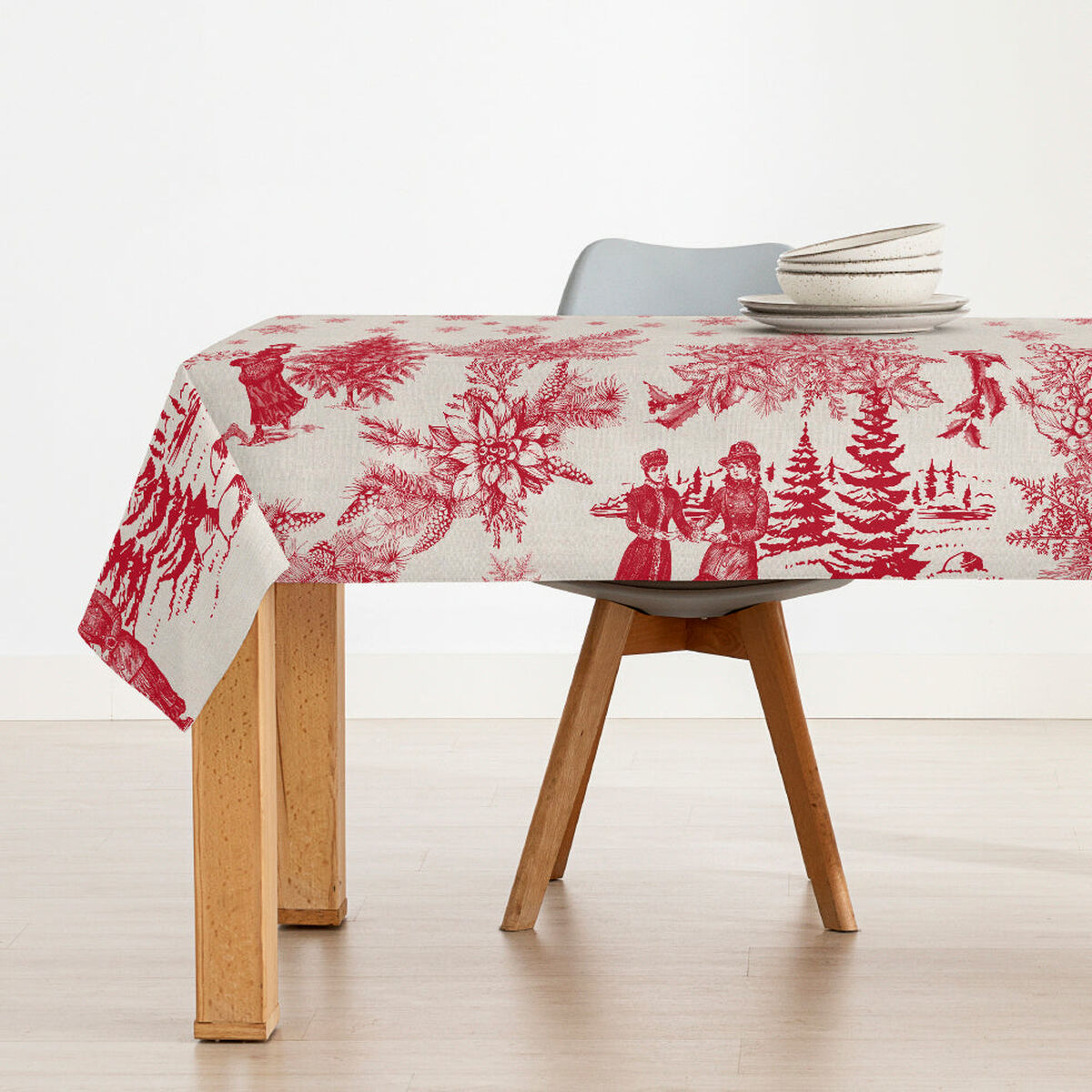 Fläckresistent bordsduk i harts Belum Christmas Toile 300 x 140 cm - 4