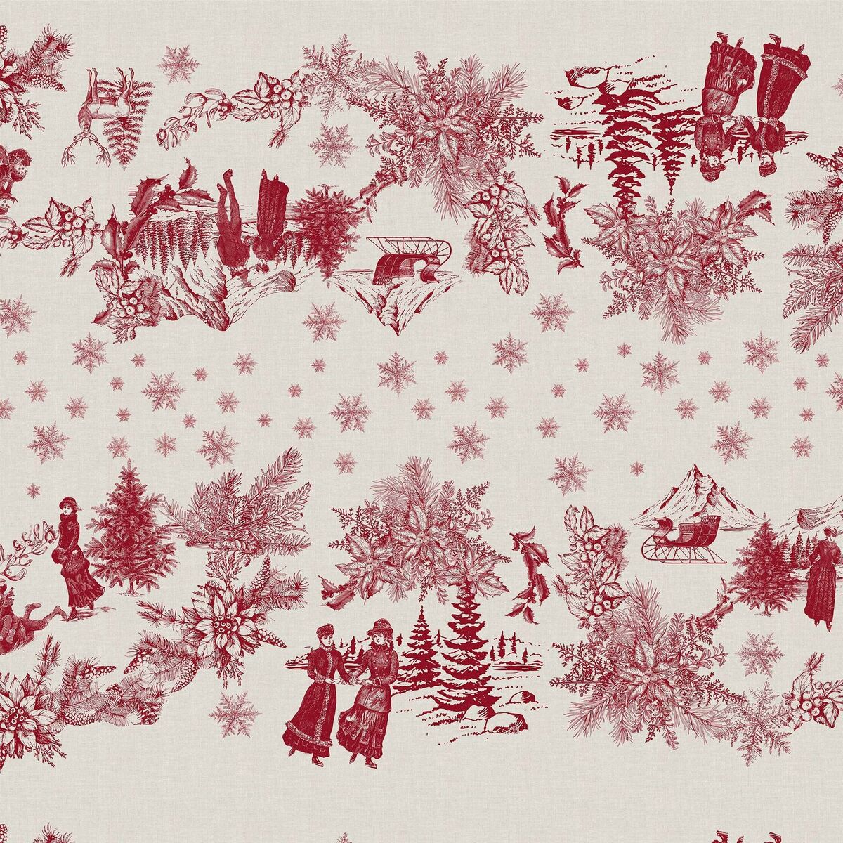 Fläckresistent bordsduk i harts Belum Christmas Toile 300 x 140 cm - 3