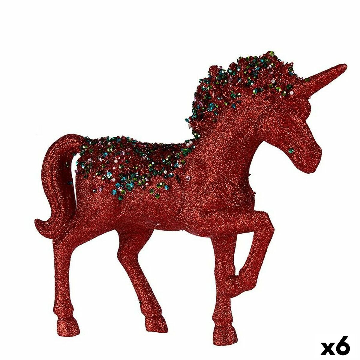 Prydnadsfigur Krist+ Blå Röd Enhörning 9,5 x 31 x 40 cm (6 antal) - 3