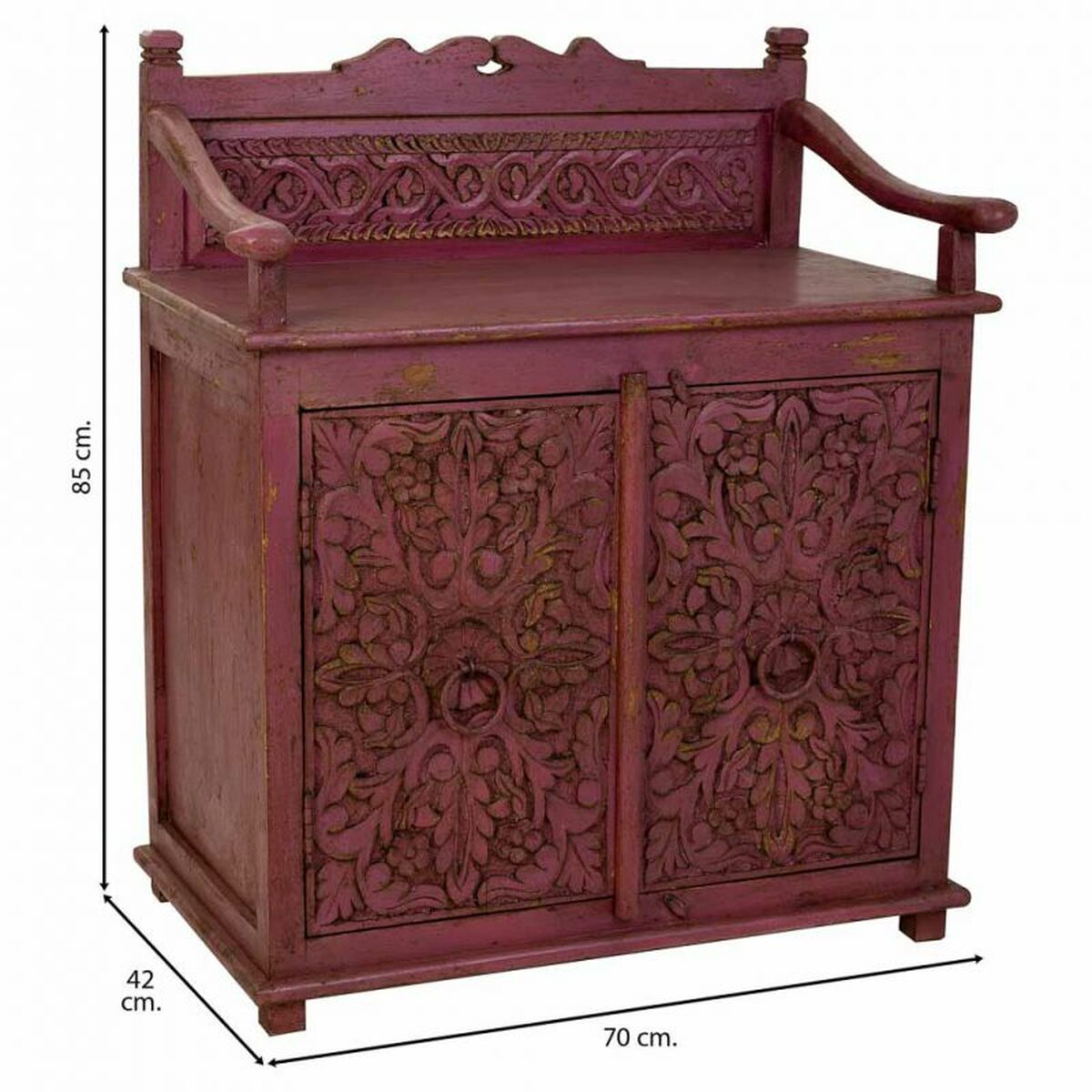 Skänk Alexandra House Living Rosa Trä 42 x 70 x 85 cm - 3