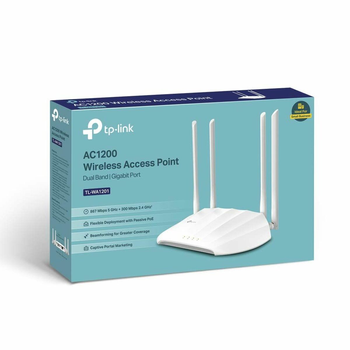 Anslutningspunkt med relästation TP-Link TL-WA1201 5 GHz 867 Mbps Vit Multicolour - 3