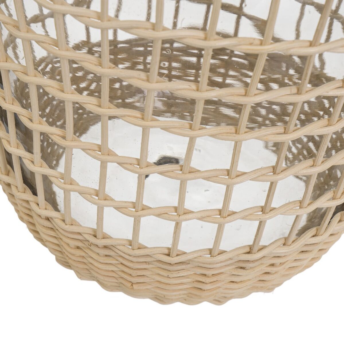 Vas Naturell Glas Rattan 23 x 23 x 40 cm - 3
