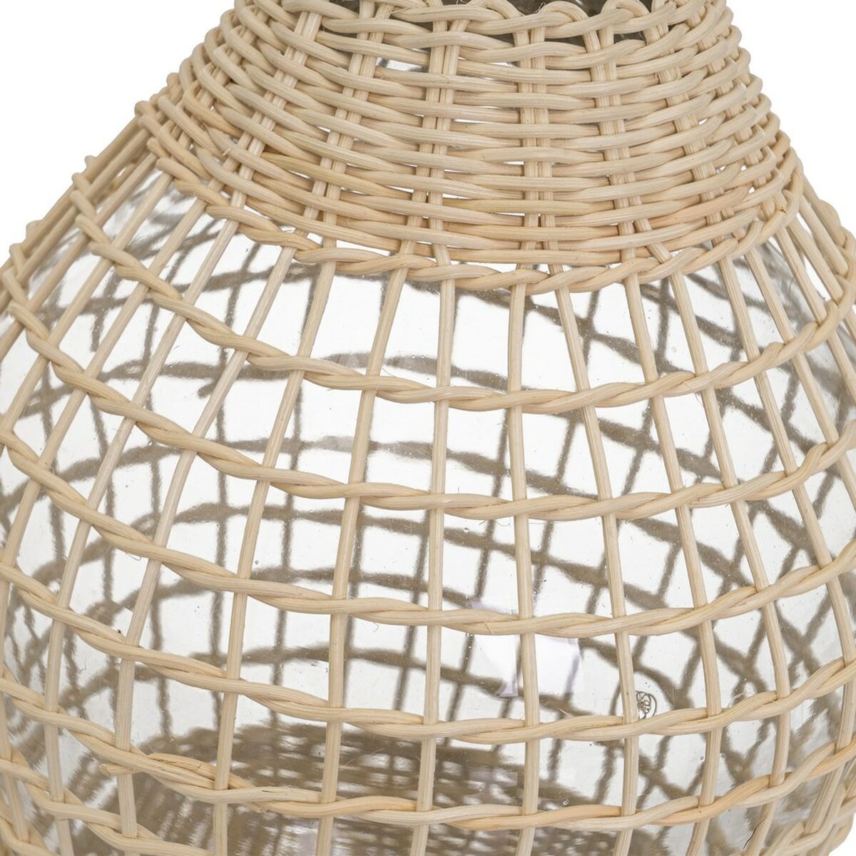 Vas Naturell Glas Rattan 23 x 23 x 40 cm - 2