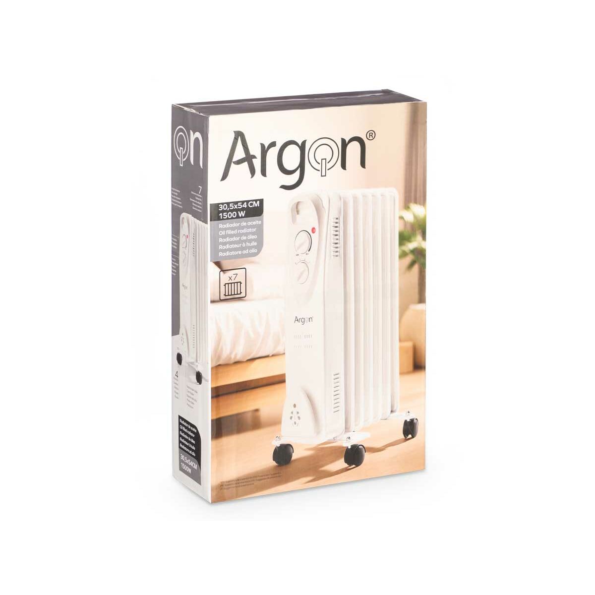Värmeelement Argon Vit 1500 W - 2