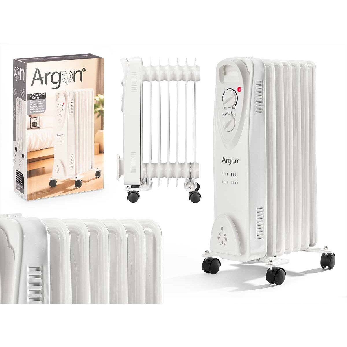Värmeelement Argon Vit 1500 W