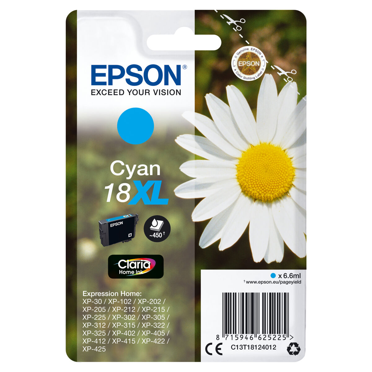 Original Bläckpatron Epson Cartucho 18XL cian Turkos - 2