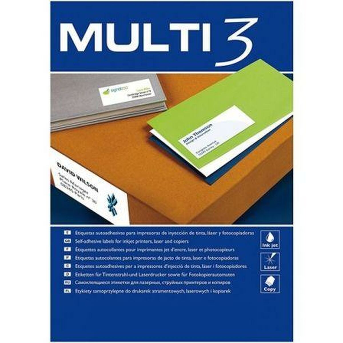 Etiketter till Skrivare Apli 4719 52,5 x 29,7 mm Vit