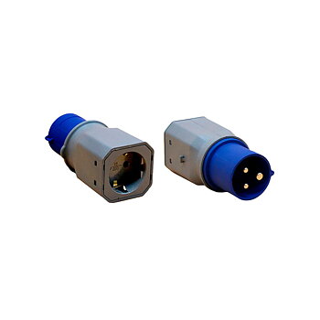Eladapter F-line Blå Grå 250 V