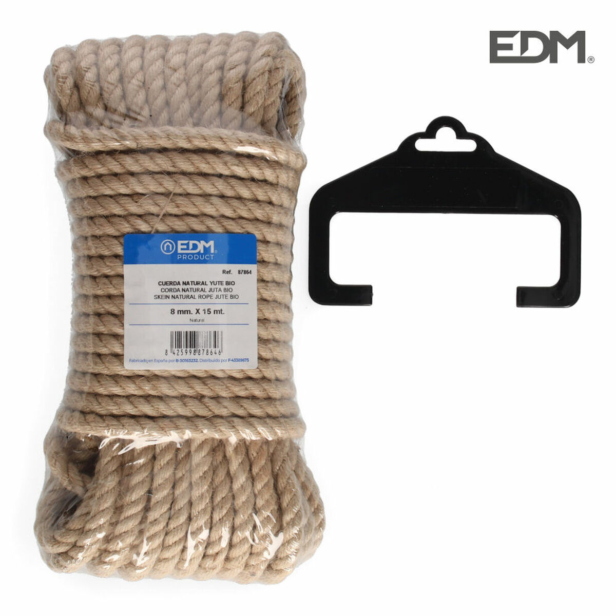 Snöre EDM 87864 Naturell Jute 15 m