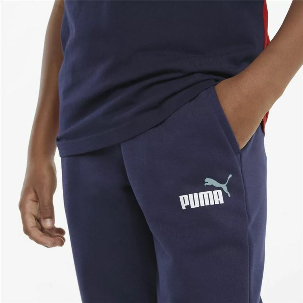 Nederdel träningsoverall för barn Puma  Ess+ 2 Col  Blå - 2