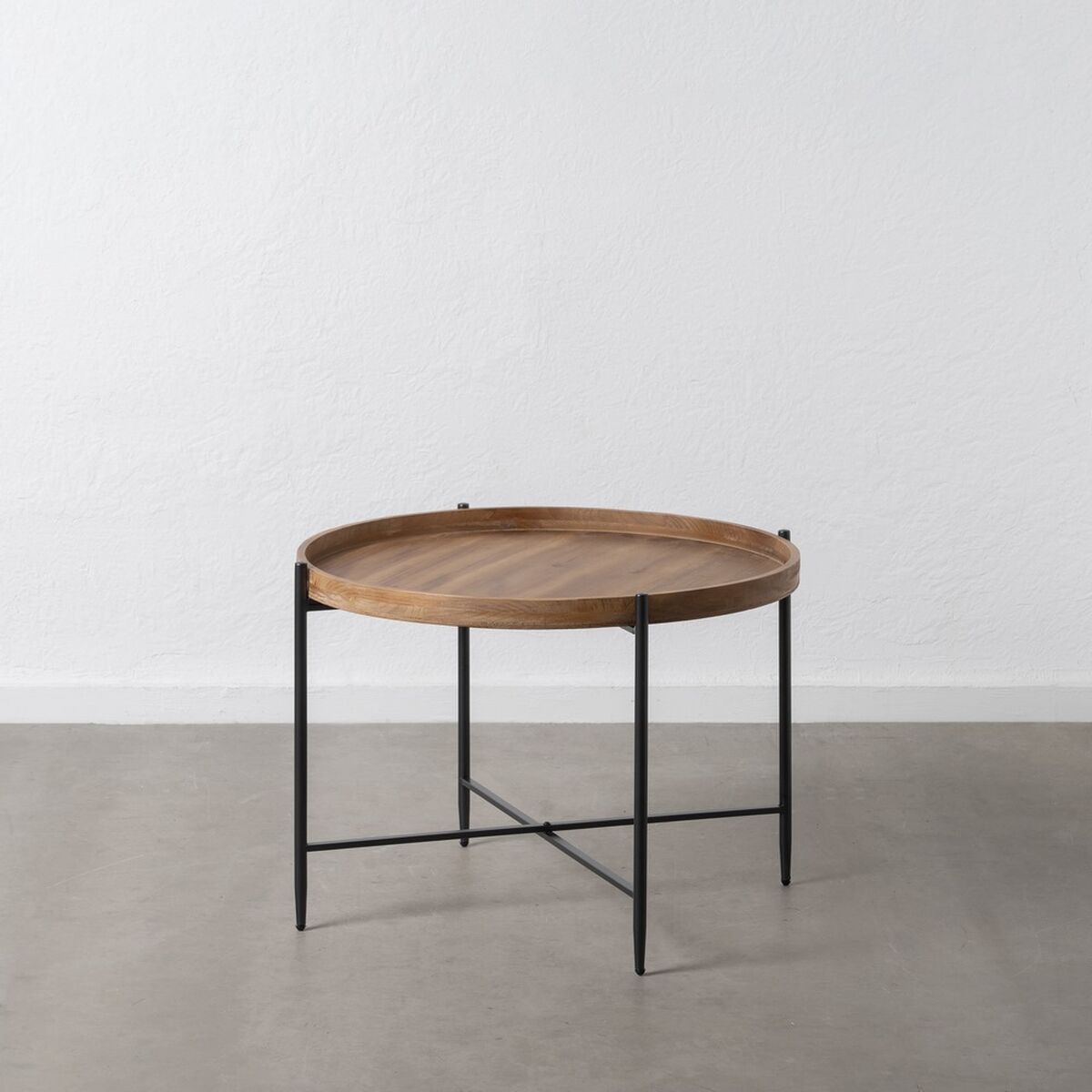 Soffbord Svart Naturell 80 x 80 x 55 cm - 2