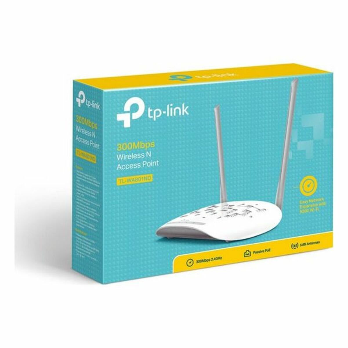 Anslutningspunkt med relästation TP-Link TL-WA801N 300 Mbps 2.4 GHz Vit - 4