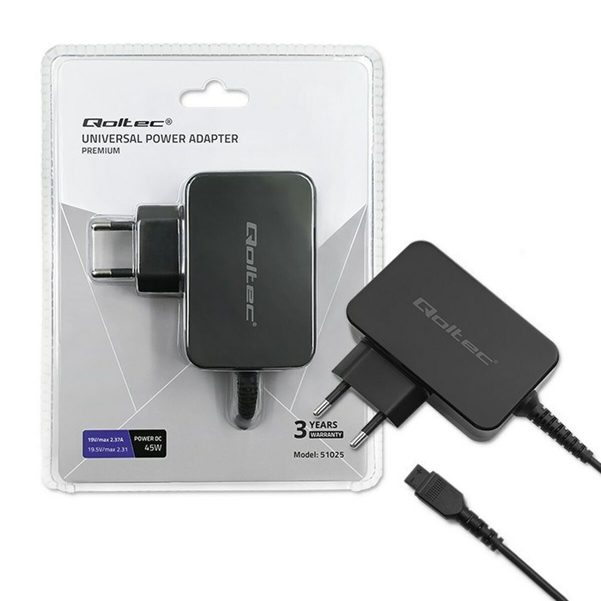 Laptopladdare Qoltec 51025 45 W - 6