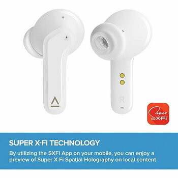 Hörlurar med Mikrofon Creative Technology Zen Air Vit