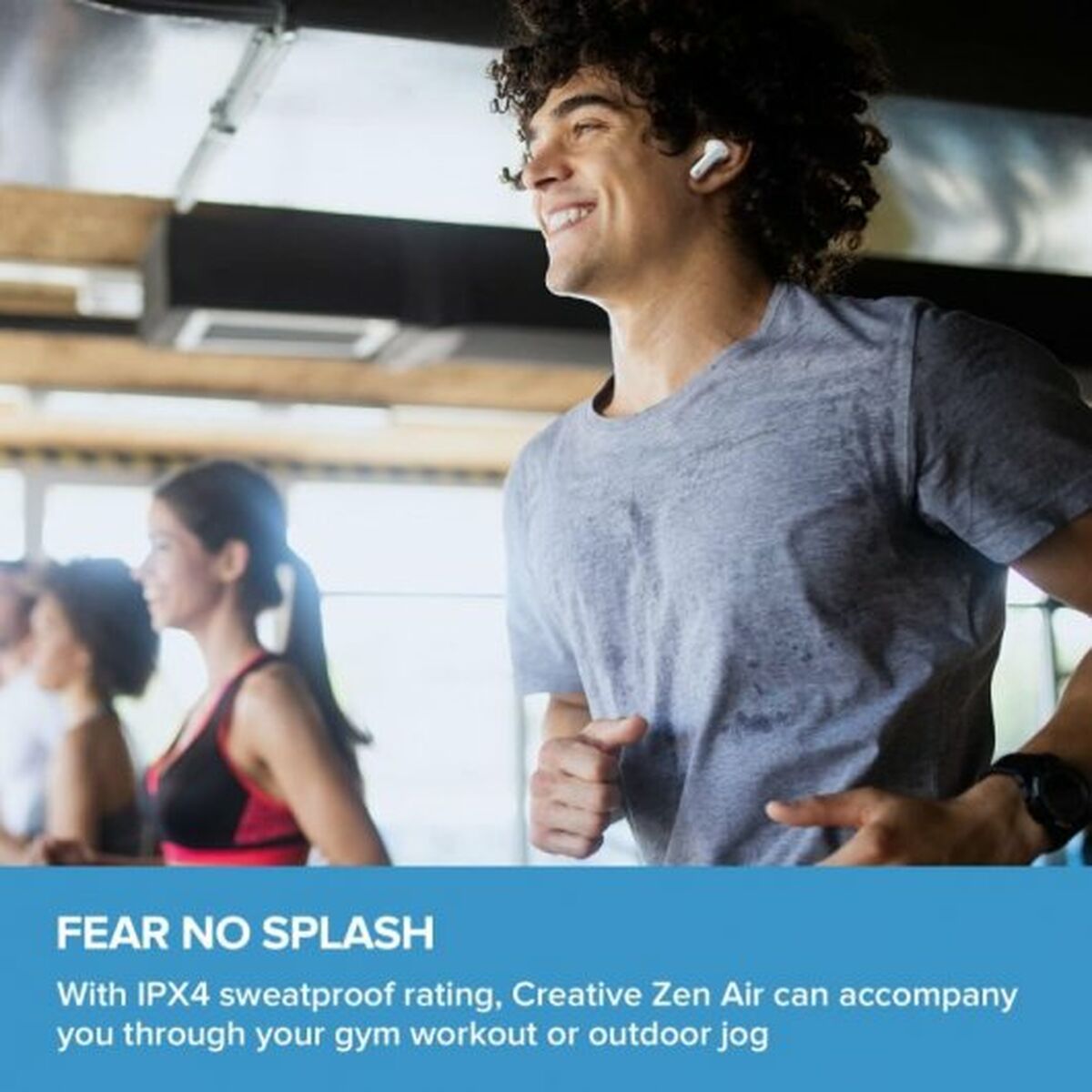 Hörlurar med Mikrofon Creative Technology Zen Air Vit - 5