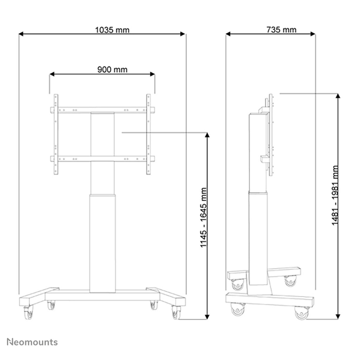 Trolley / Tralle Neomounts PLASMA-M2250BLACK - 2