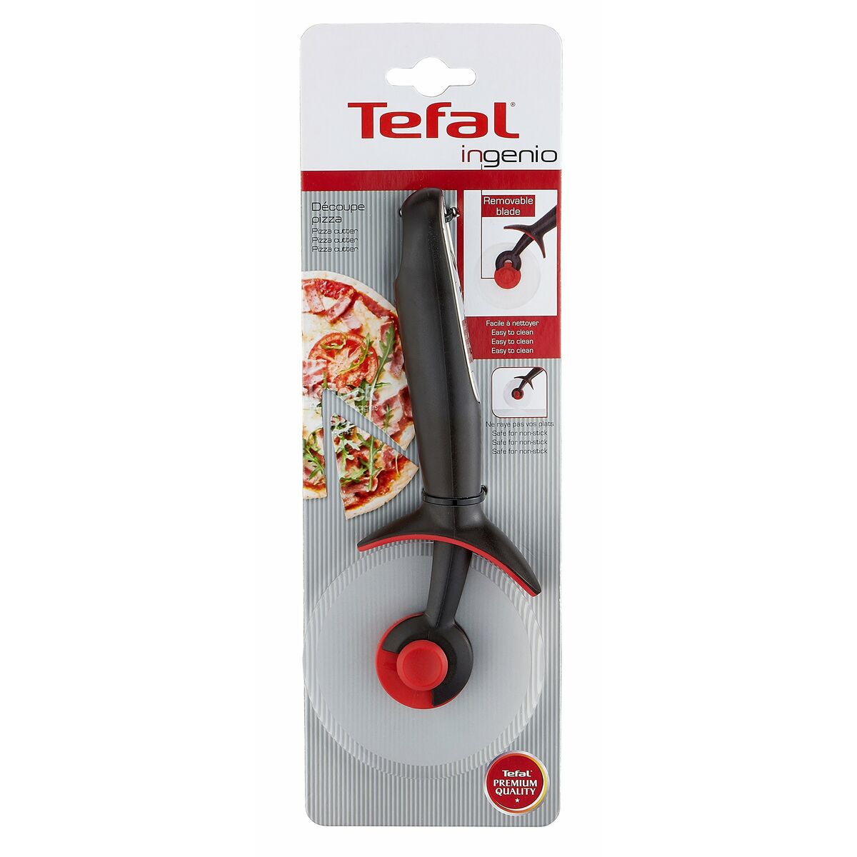 Pizzakniv Tefal Ingenio K2071114 Rojo/Blanco Stål Plast - 2
