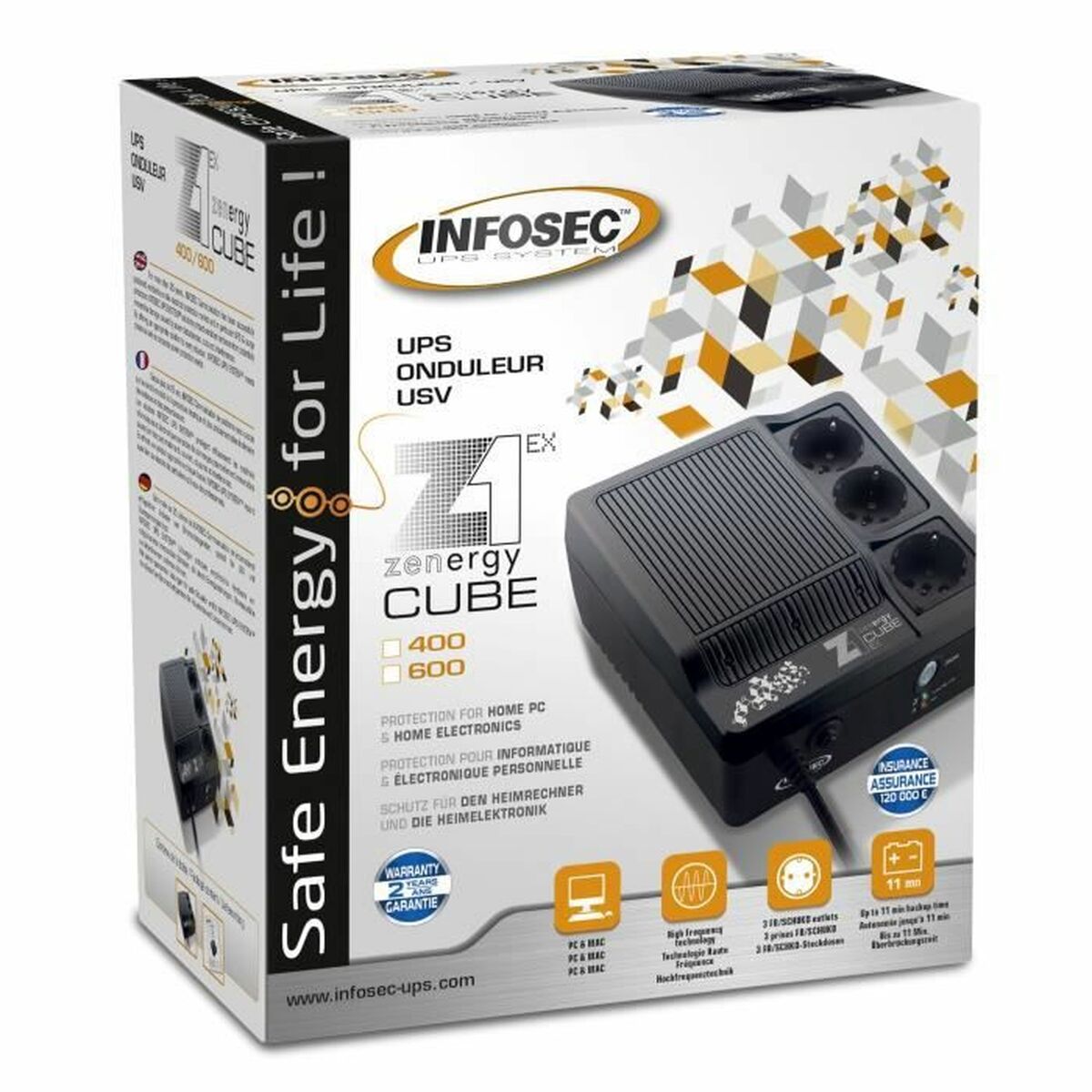Effektomriktare INFOSEC Z1 ZENERGY CUBE EX 400 400 VA - 2