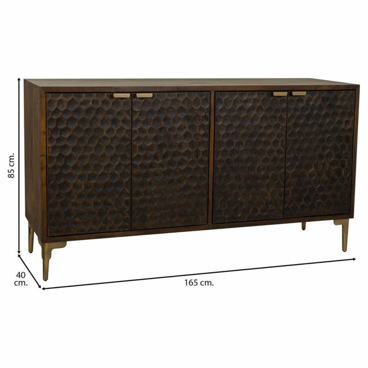 Skänk Alexandra House Living Brun Trä Järn 40 x 85 x 165 cm - 3