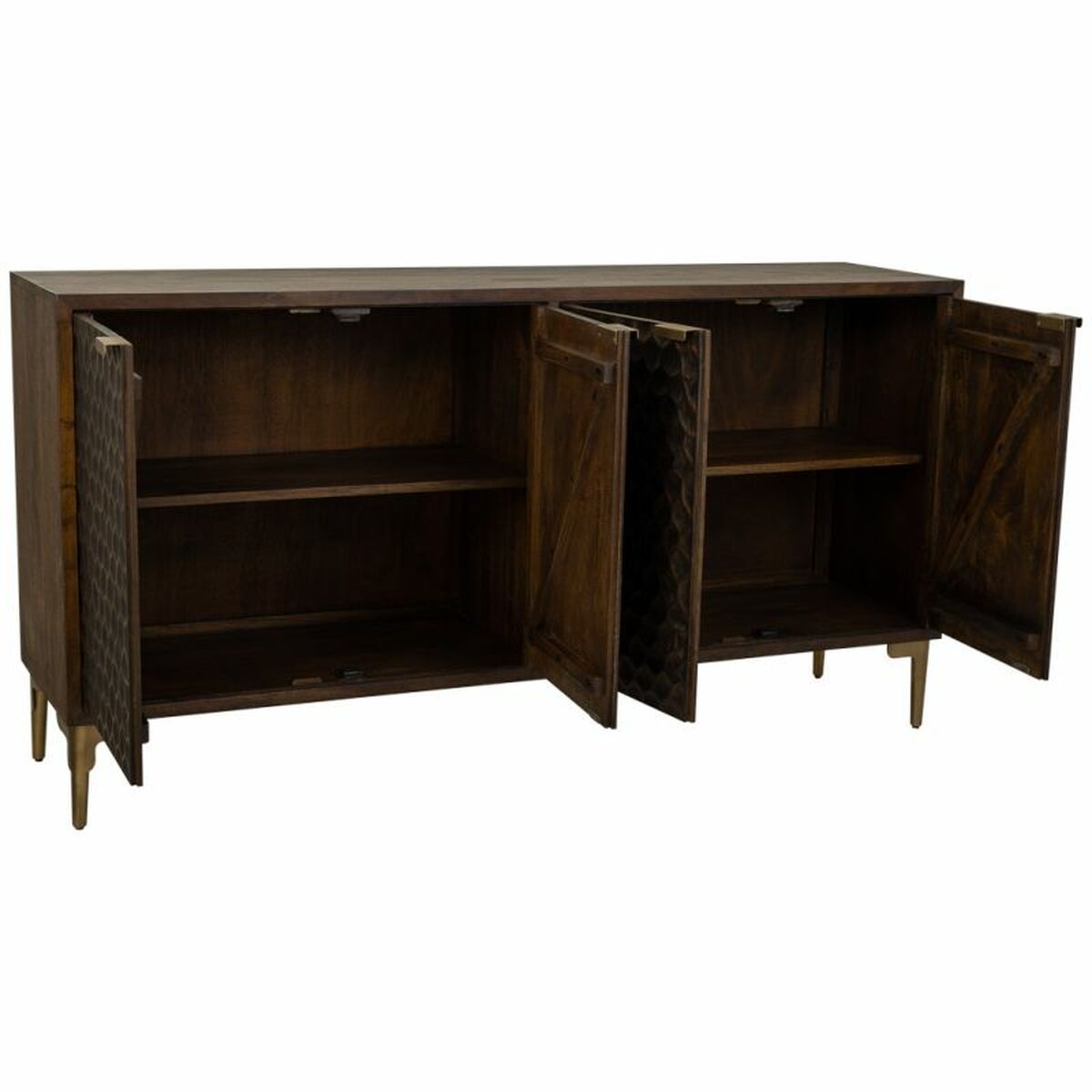 Skänk Alexandra House Living Brun Trä Järn 40 x 85 x 165 cm - 2