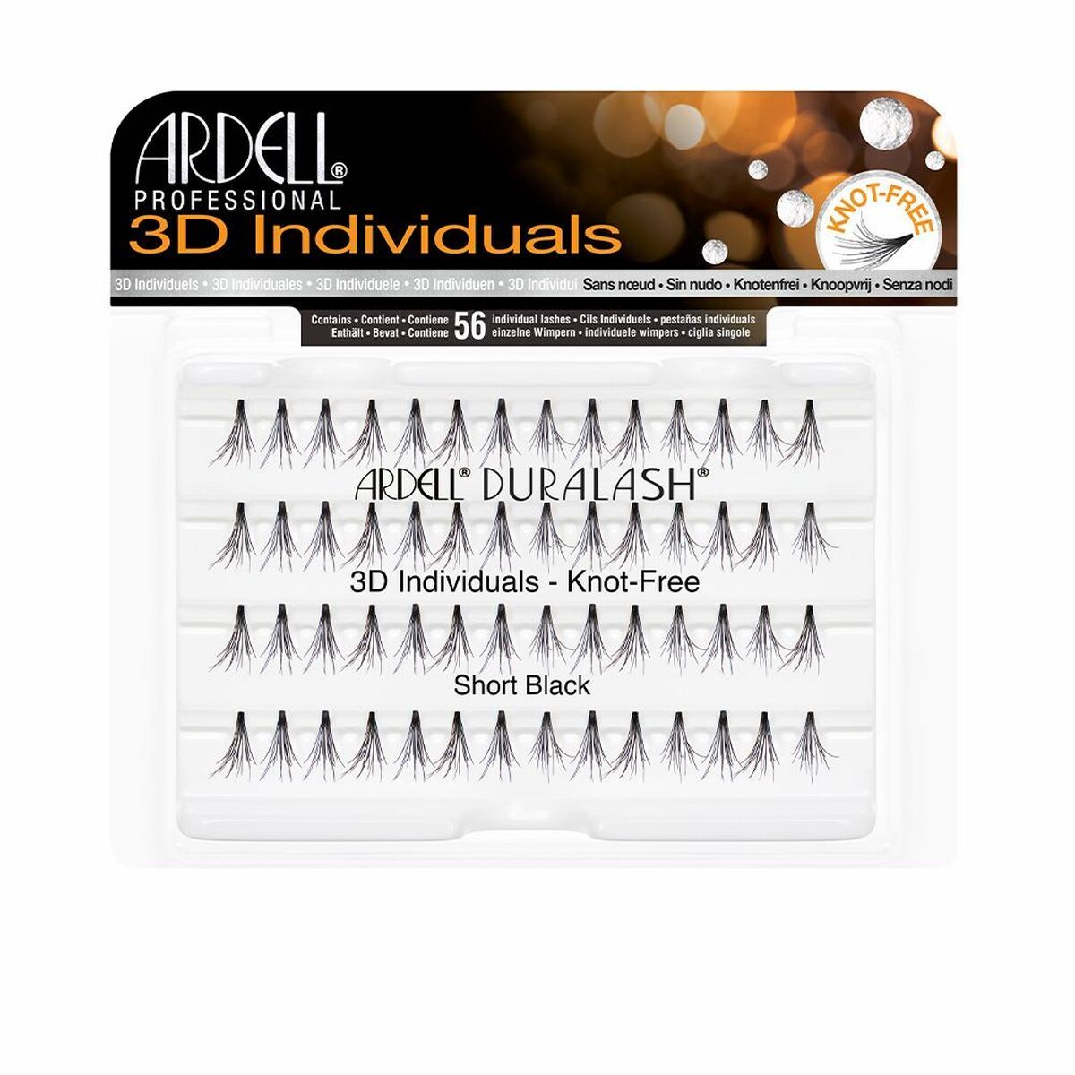 Fejka ögonfransar 3D Short Black Ardell Pestañas Postizas D Individuales - 4