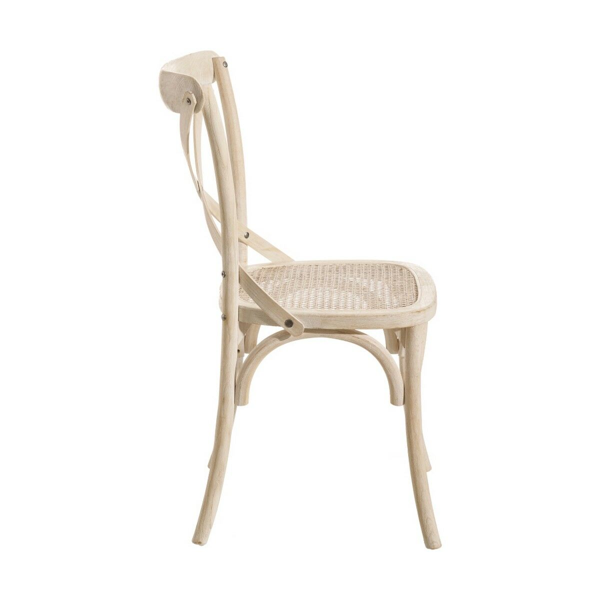 Matsalsstol 45 x 42 x 87 cm Trä Vit Rattan - 10