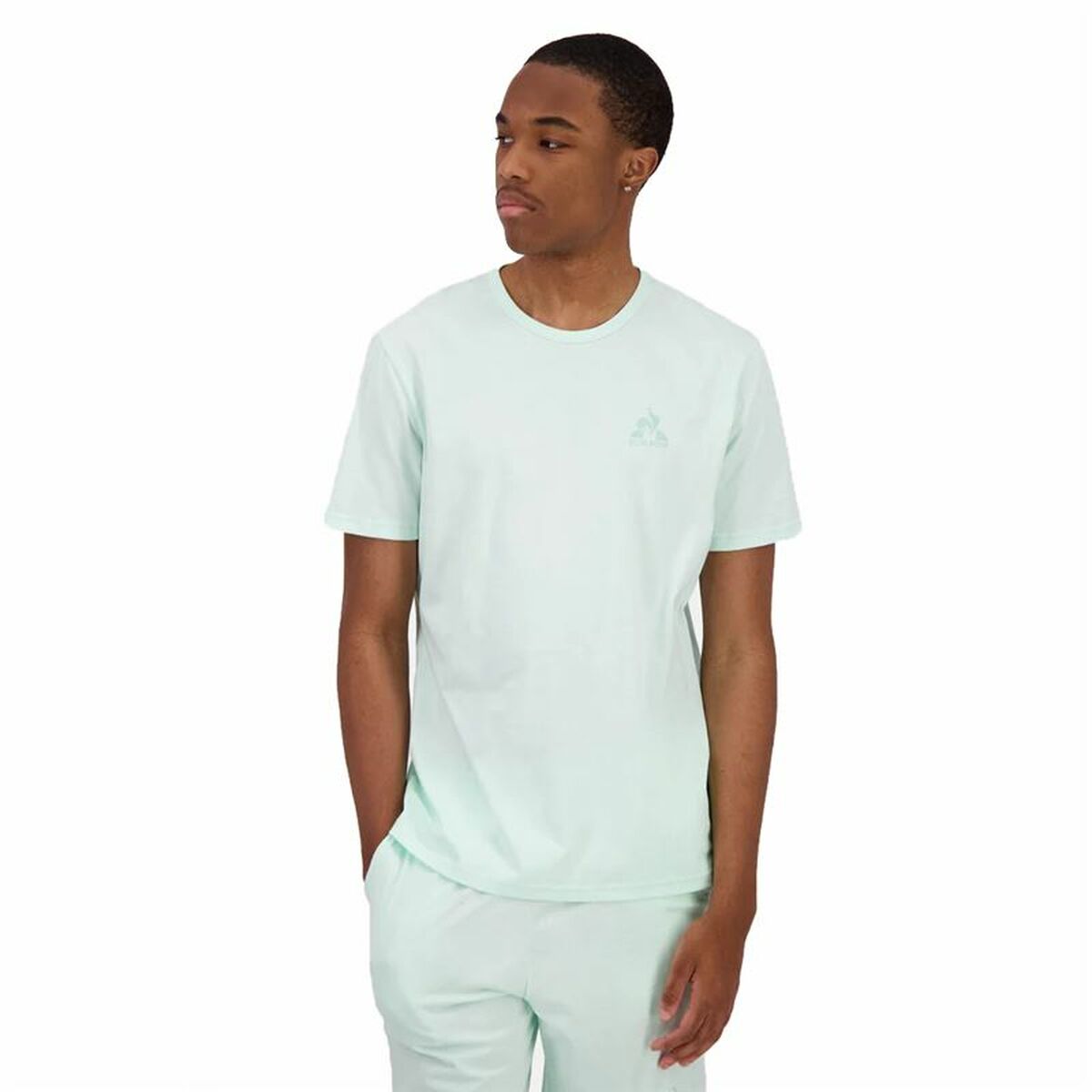 T-shirt med kortärm Herr Le coq sportif Monochrome N°3 Himmelsblå