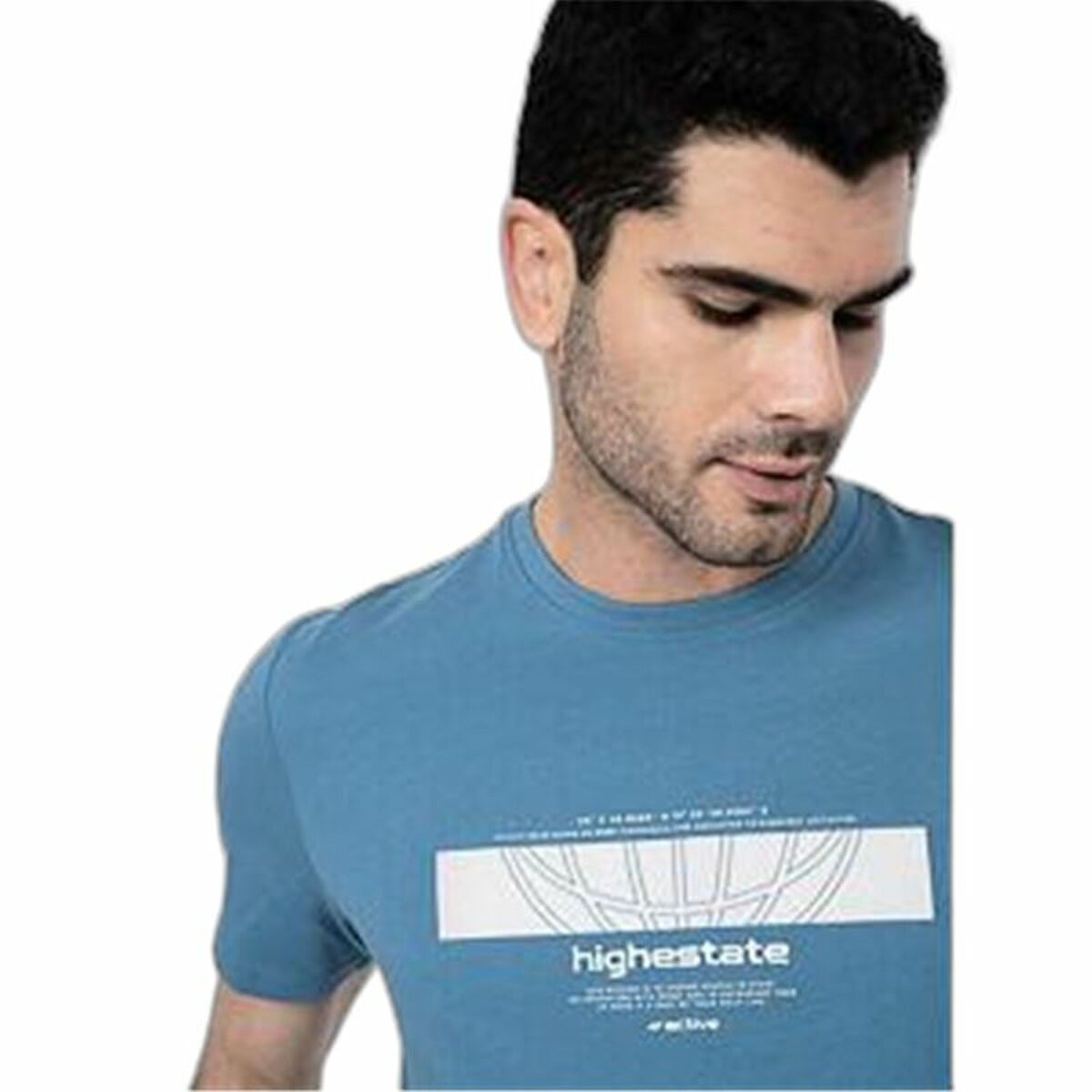 T-shirt med kortärm Herr 4F M304 Blå Indigo - 4
