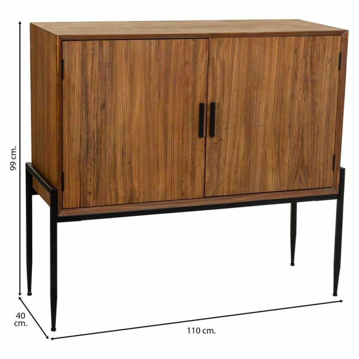 Skänk Alexandra House Living Brun Järn Platta Granträ 40 x 99 x 110 cm - 3