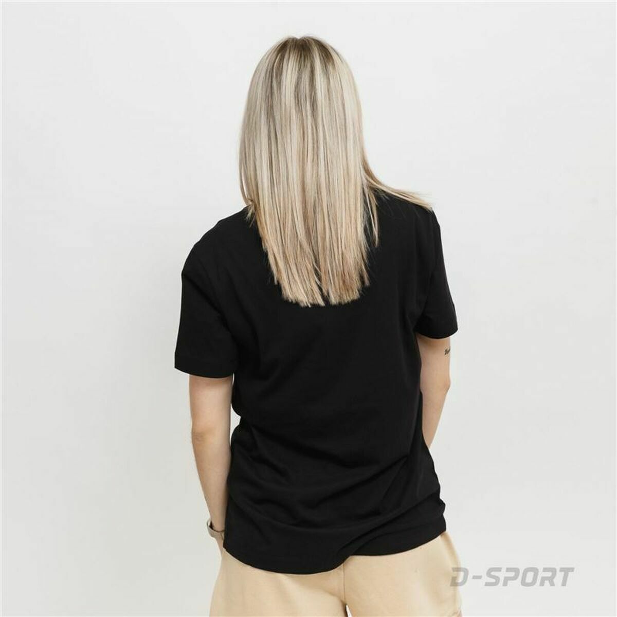 T-shirt med kortärm Dam Champion Crewneck  Svart - 6