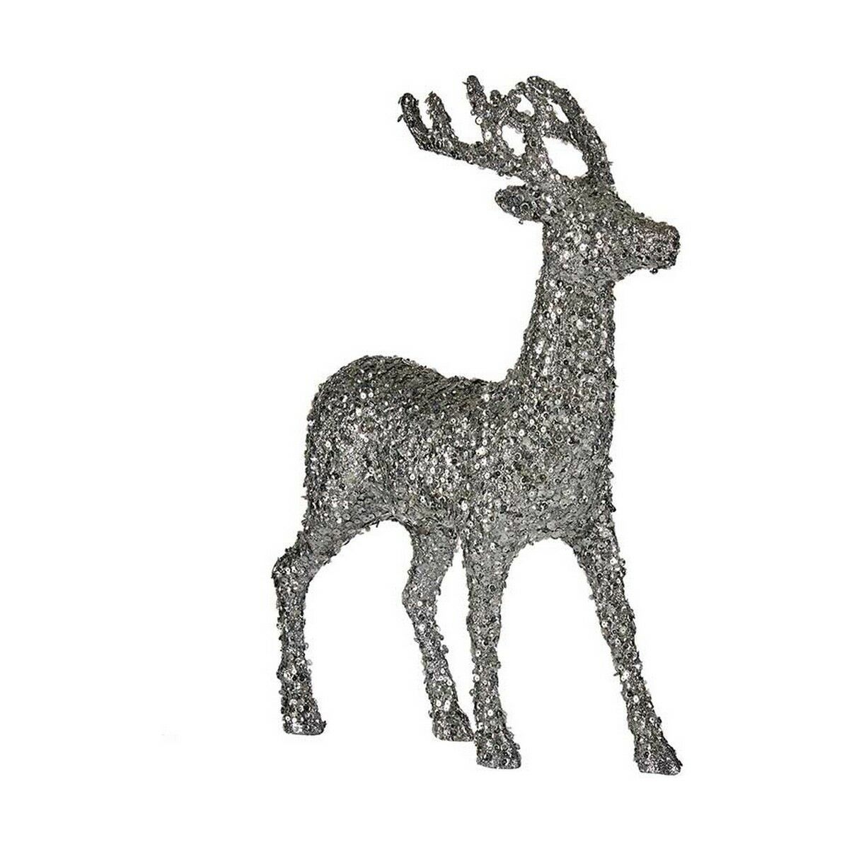 Julrenar Krist+ Vit Silvrig Silver Ren 15 x 45 x 30 cm - 2