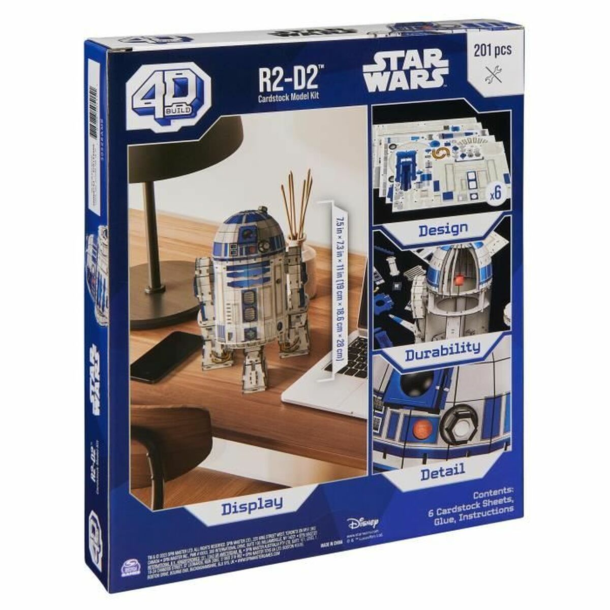 Byggsats Star Wars R2-D2 201 Delar 19 x 18,6 x 28 cm Vit Multicolour - 5