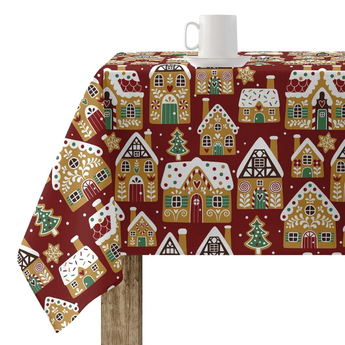 Fläckresistent bordsduk i harts Belum Merry Christmas Multicolour 250 x 140 cm