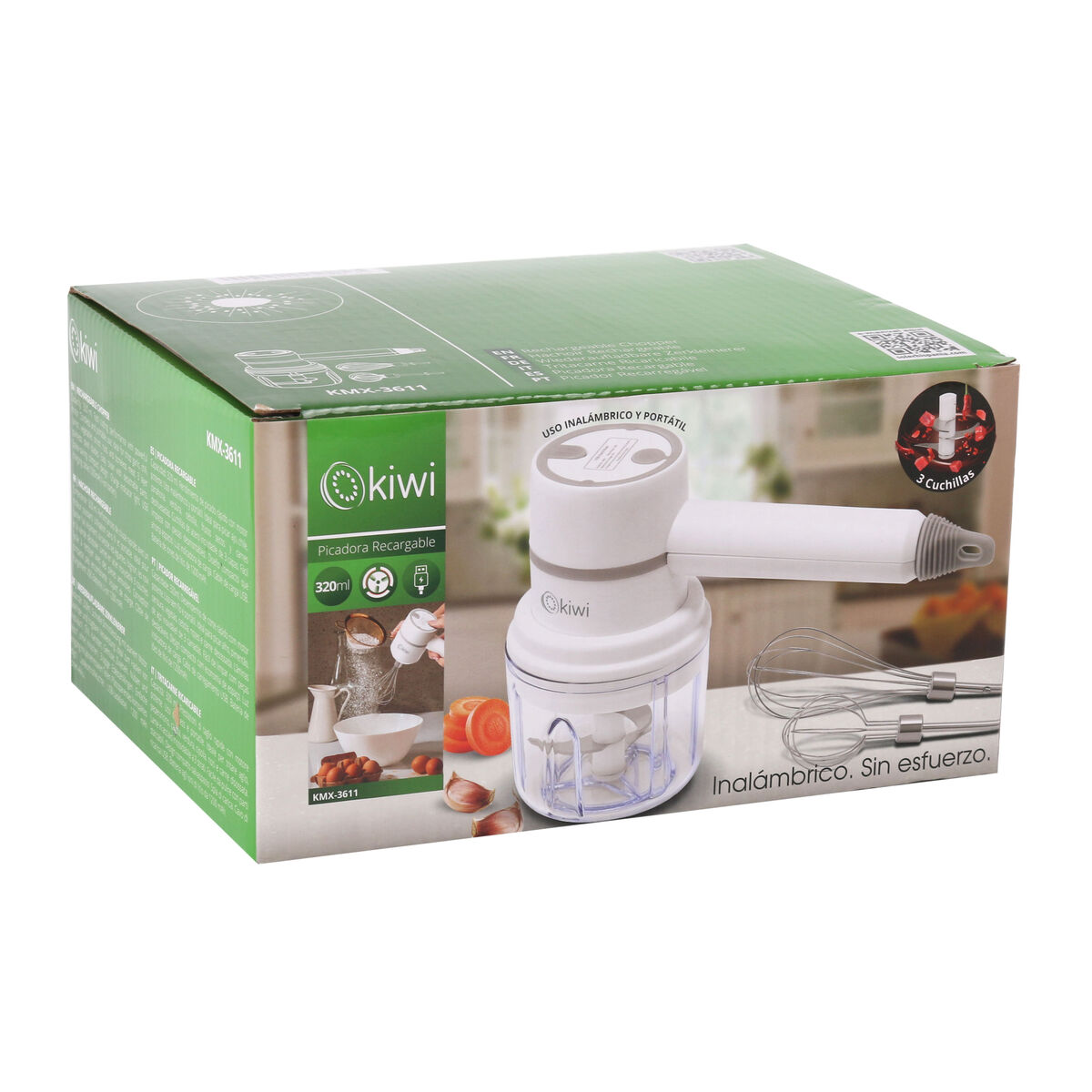 Laddningsbar, bärbar minihackare Inde 320 ml - 2