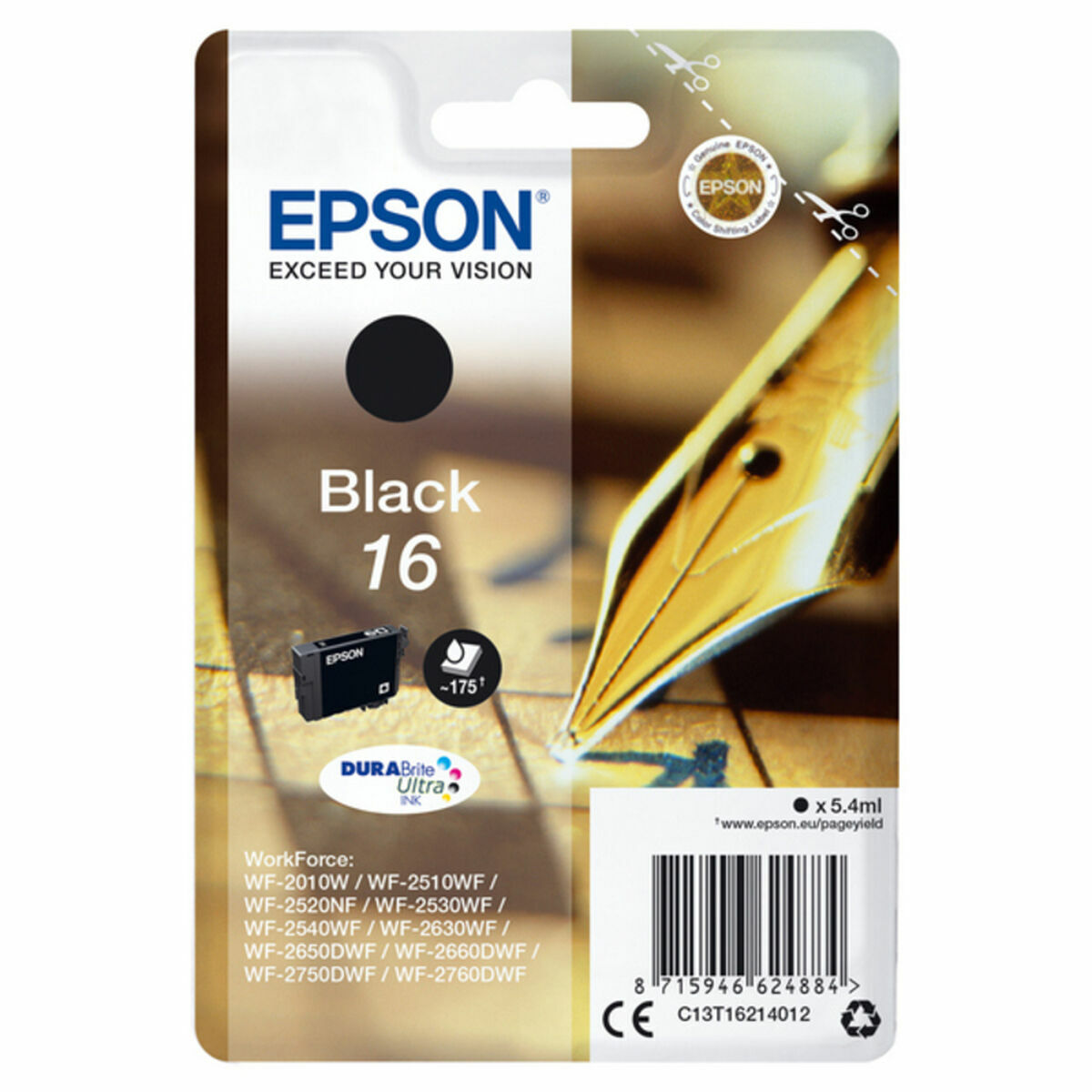 Original Bläckpatron Epson 16 Svart