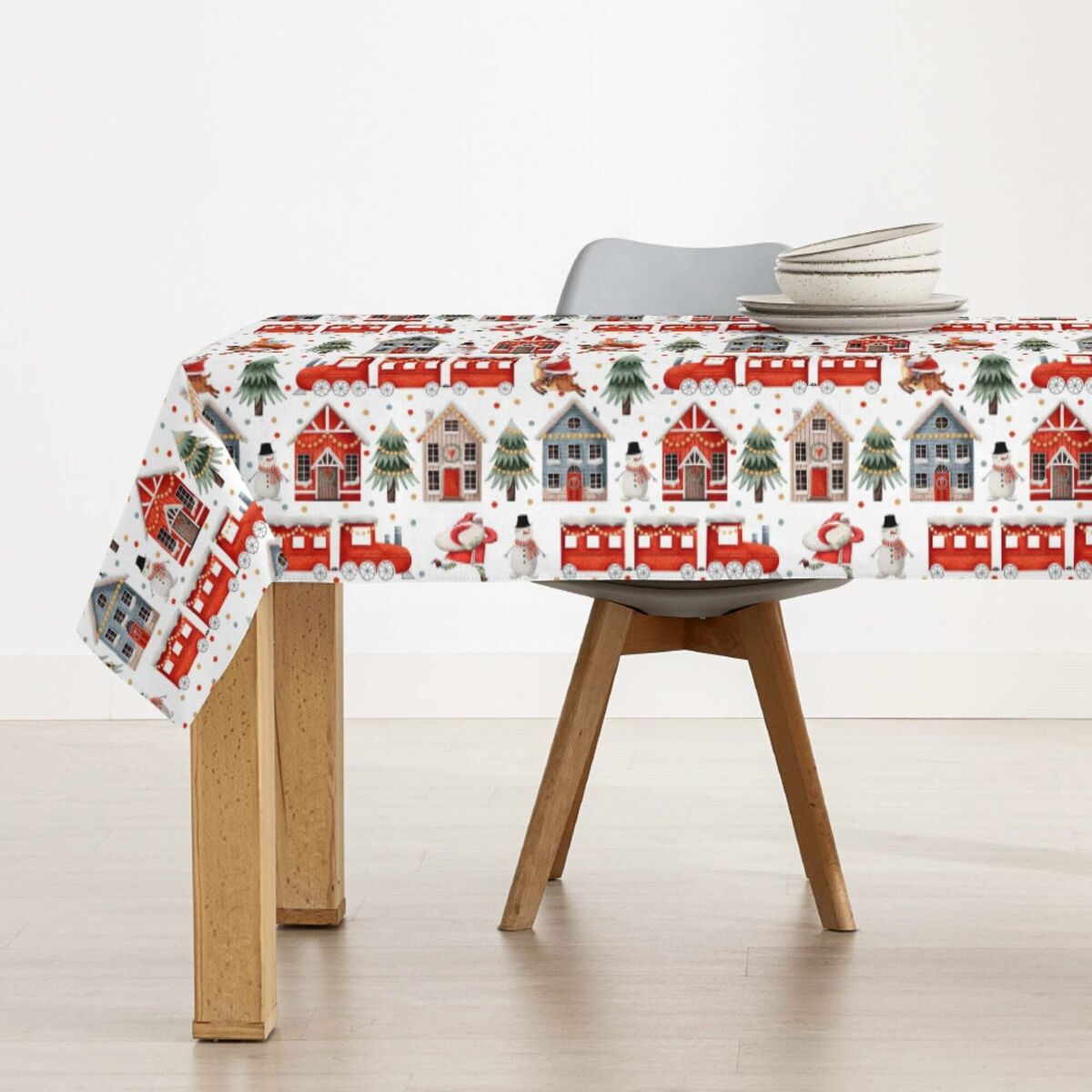 Fläckresistent bordsduk i harts Belum Merry Christmas Multicolour 100 x 140 cm - 3