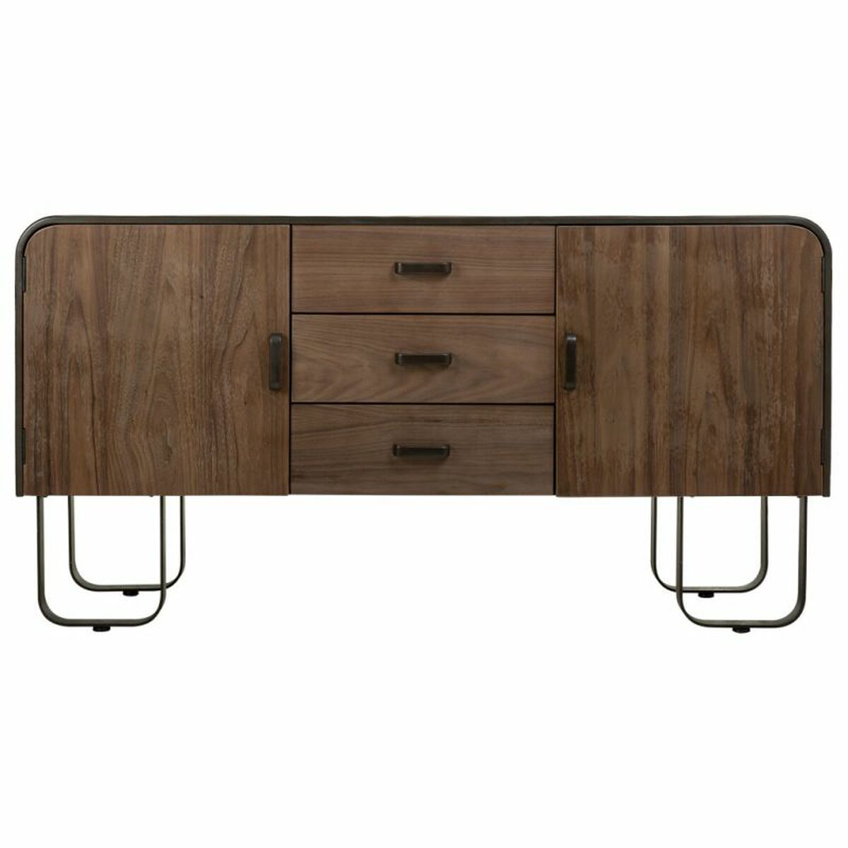 Skänk Alexandra House Living Brun Järn Granträ 47 x 76 x 145 cm - 2