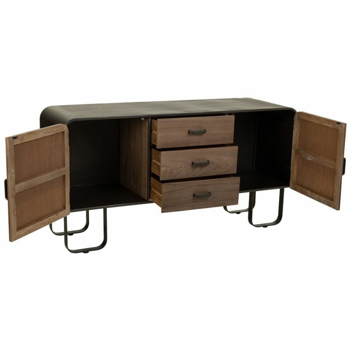 Skänk Alexandra House Living Brun Järn Granträ 47 x 76 x 145 cm - 5