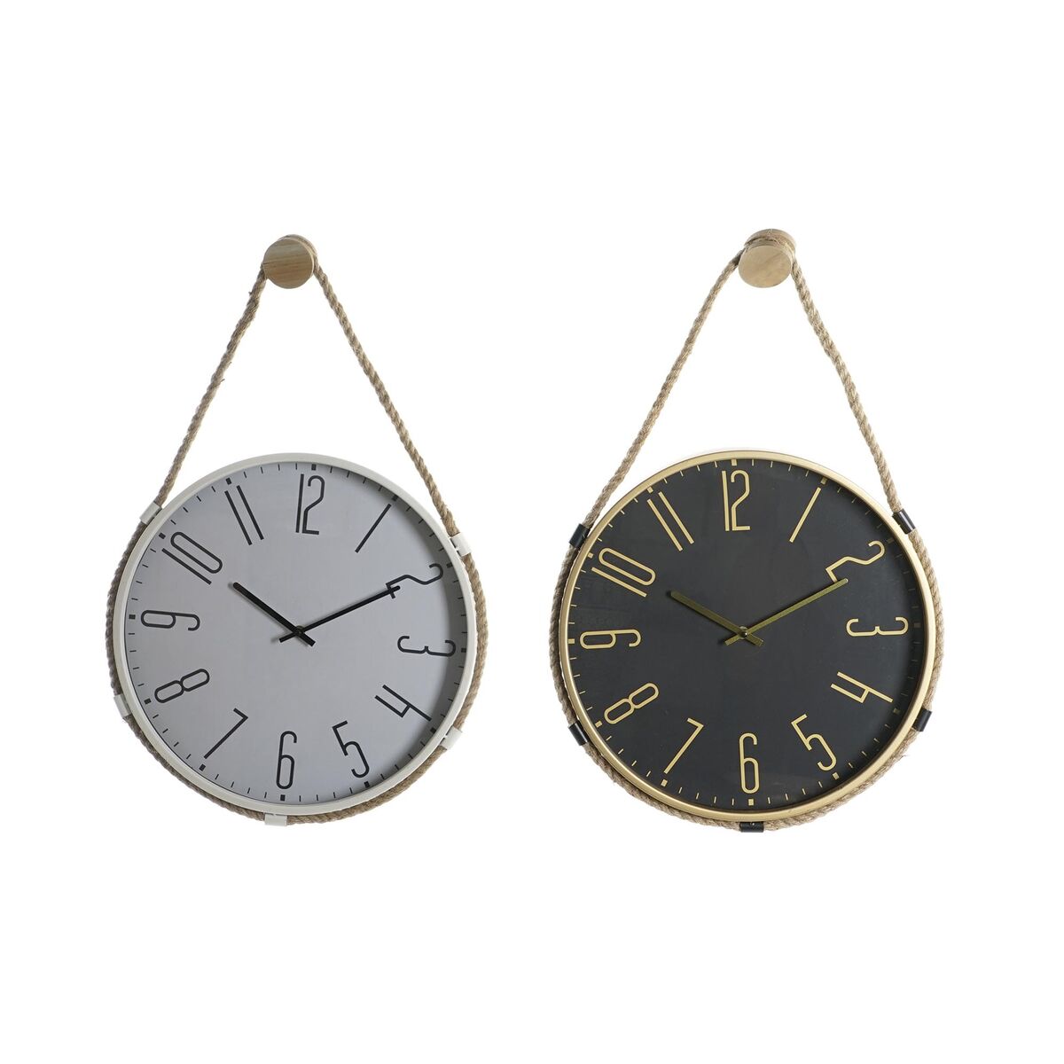 Väggklocka DKD Home Decor 40 x 4,5 x 55 cm Snöre Järn (2 antal) - 5