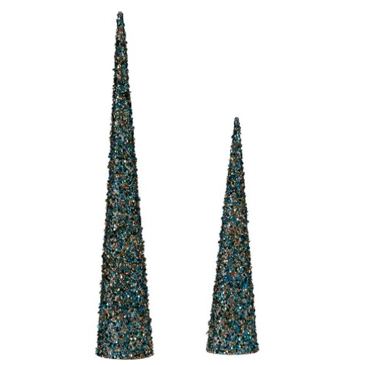 Julgranskula Krist+ Blå Gyllene Koner 9,5 x 60 x 9,5 cm Paljetter (4 antal) - 2
